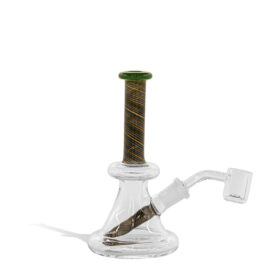 6 inch Colored Striped Water Pipe with built in 14mm Downstem