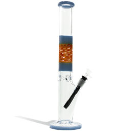 18 Inch 7mm Thick Straight Water Pipe with Swirled Color