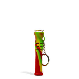 3 Inch Silicone Chillum Key Chain with Glass Bowl