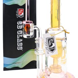 6B Glass Color-Changing Fumed Dab Rig – Dab Tool – 9″