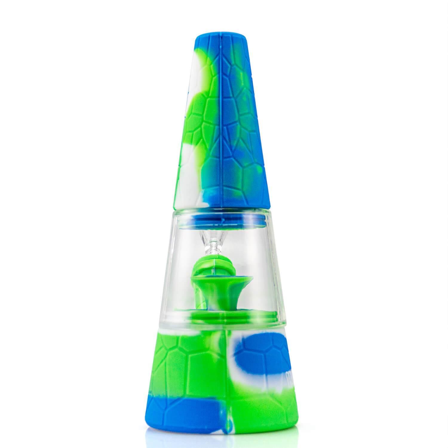 fountain-silicone-glass-bong-blue-green-white-back.jpg?v=1763628470